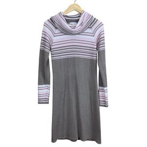 NY & Co Sweater Cowl Neck Dress Womens XS Cozy Coquette Y2K Minimalist